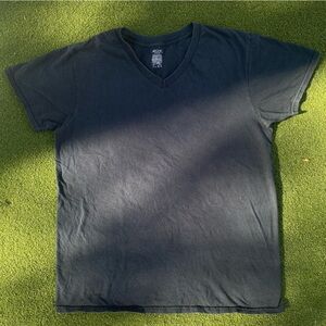 Gildan Medium Navy Blue V-Neck T-Shirt